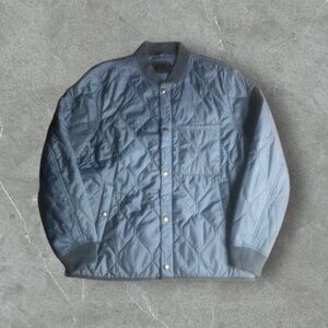 J Crew Jacket Mens Small Grey Quilted Puffer Bomber‎ Military Base Barn Coat